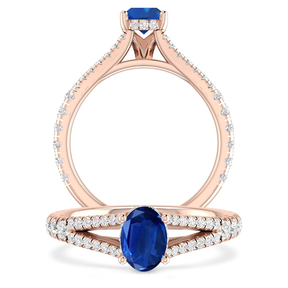Rose Gold - Sapphire