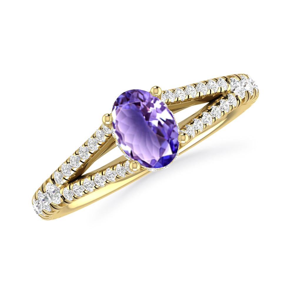 Yellow Gold - Tanzanite