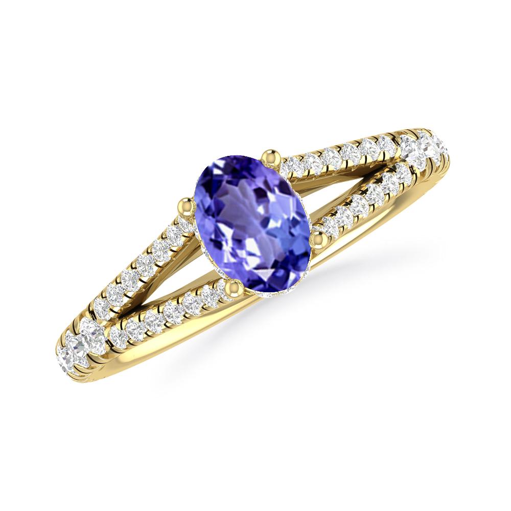 Yellow Gold - Tanzanite