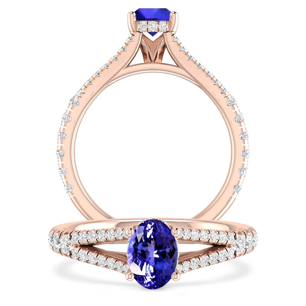 Rose Gold - Tanzanite