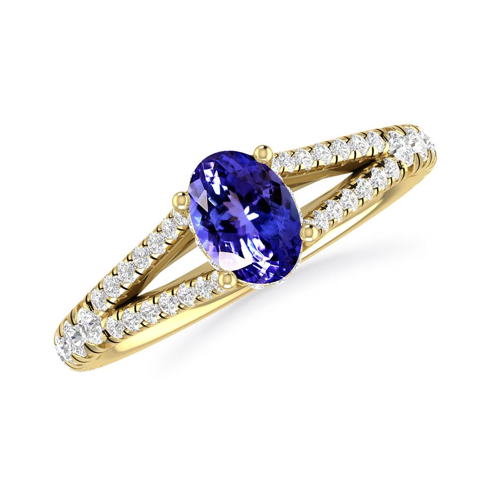 Yellow Gold - Tanzanite