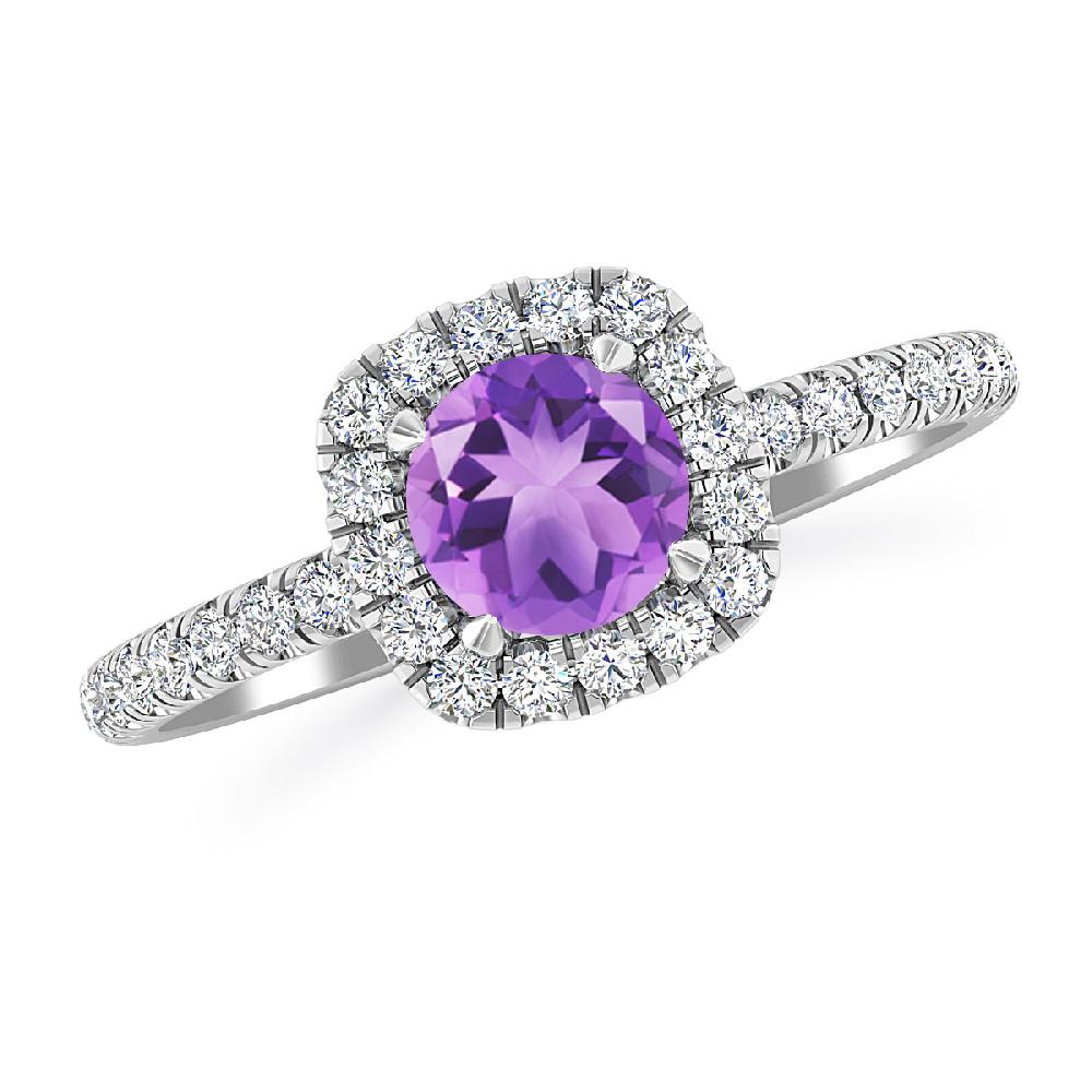 White Gold - Amethyst