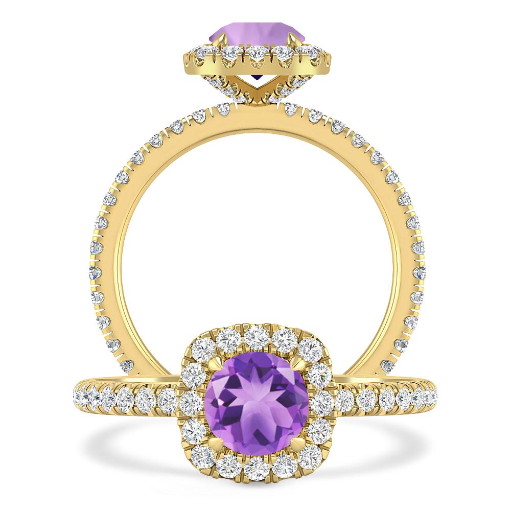 Yellow Gold - Amethyst