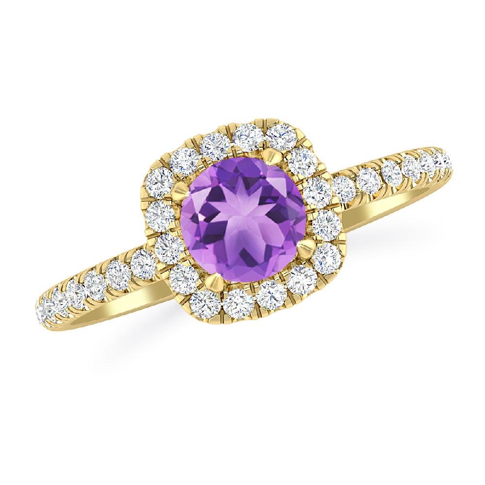 Yellow Gold - Amethyst