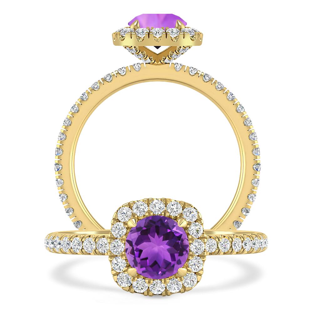 Yellow Gold - Amethyst