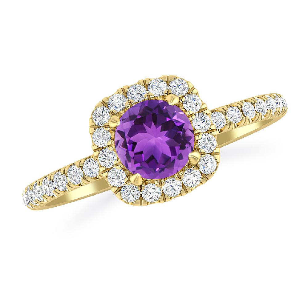 Yellow Gold - Amethyst