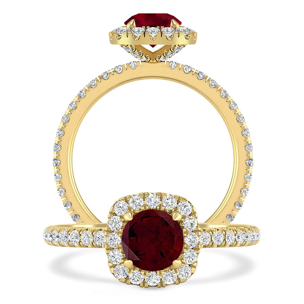 Yellow Gold - Garnet