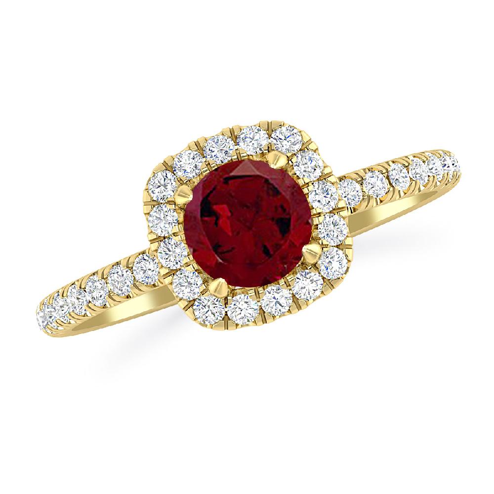 Yellow Gold - Garnet