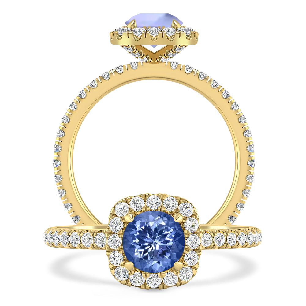 Yellow Gold - Tanzanite