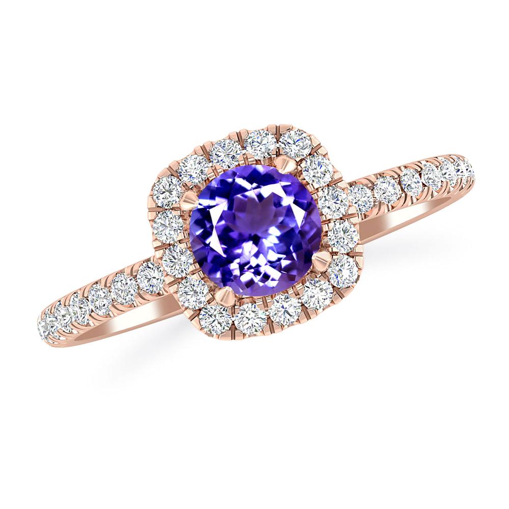 Rose Gold - Tanzanite