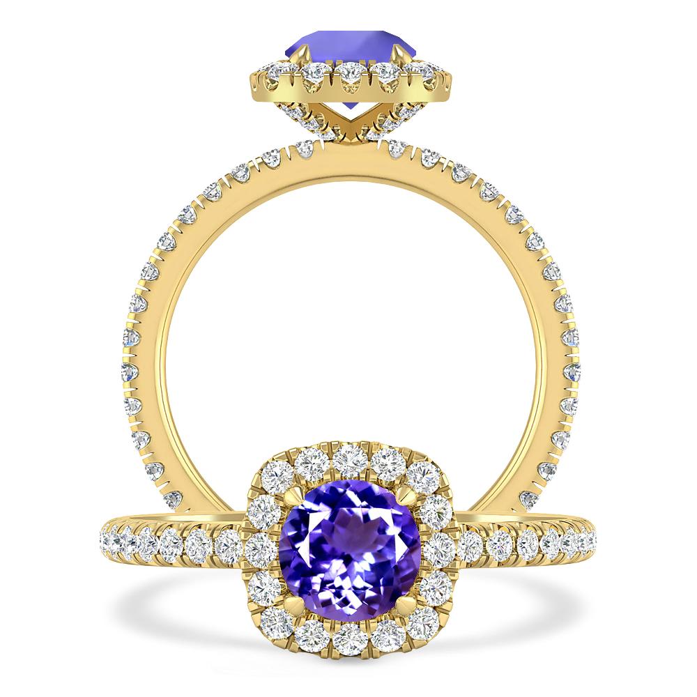 Yellow Gold - Tanzanite