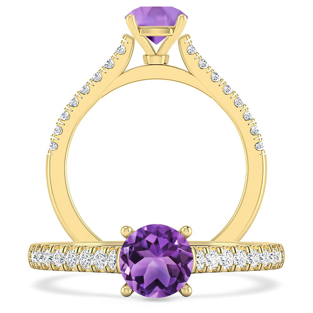 Yellow Gold - Amethyst