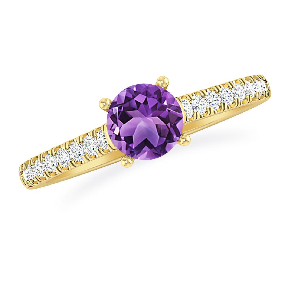 Yellow Gold - Amethyst