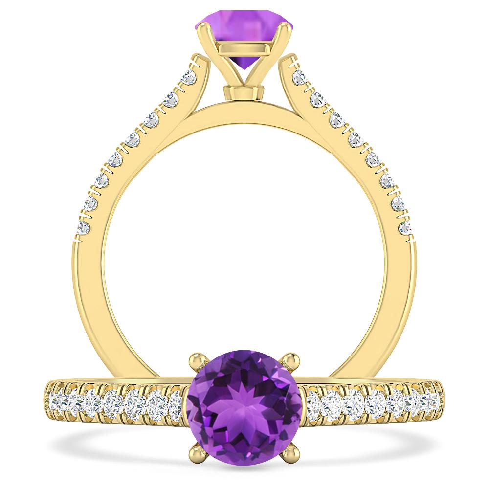Yellow Gold - Amethyst