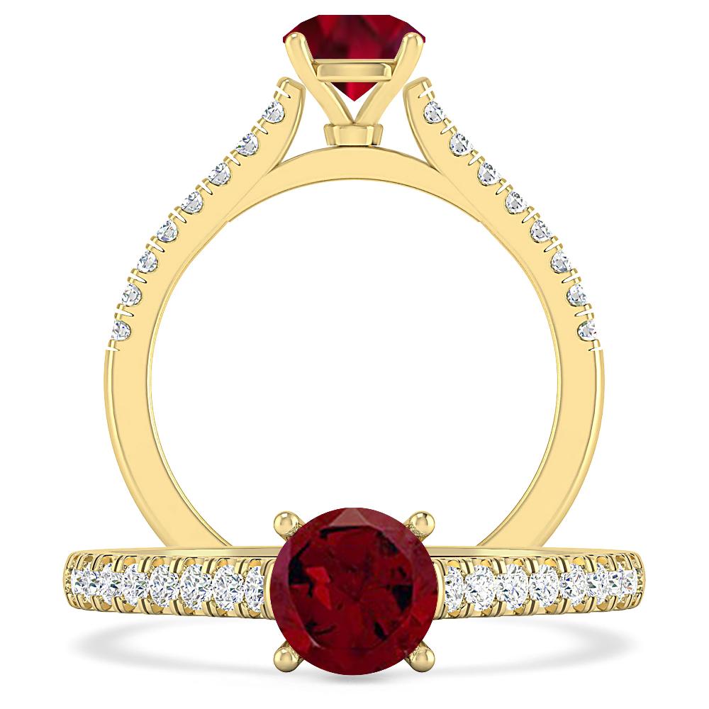 Yellow Gold - Garnet