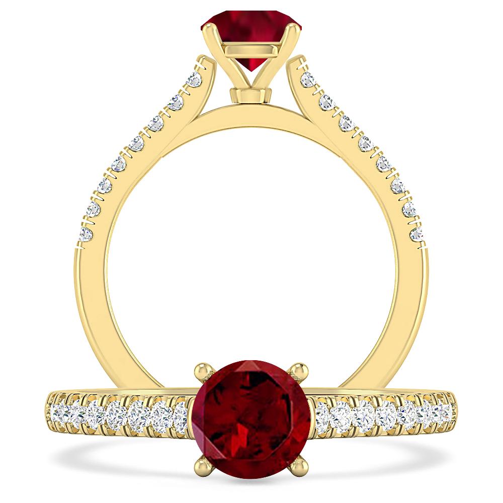 Yellow Gold - Garnet