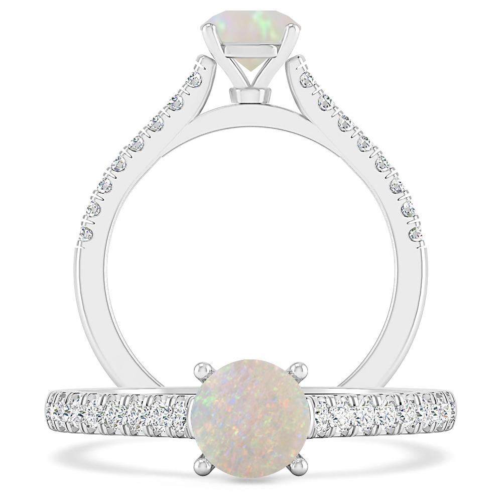 White Gold - Opal