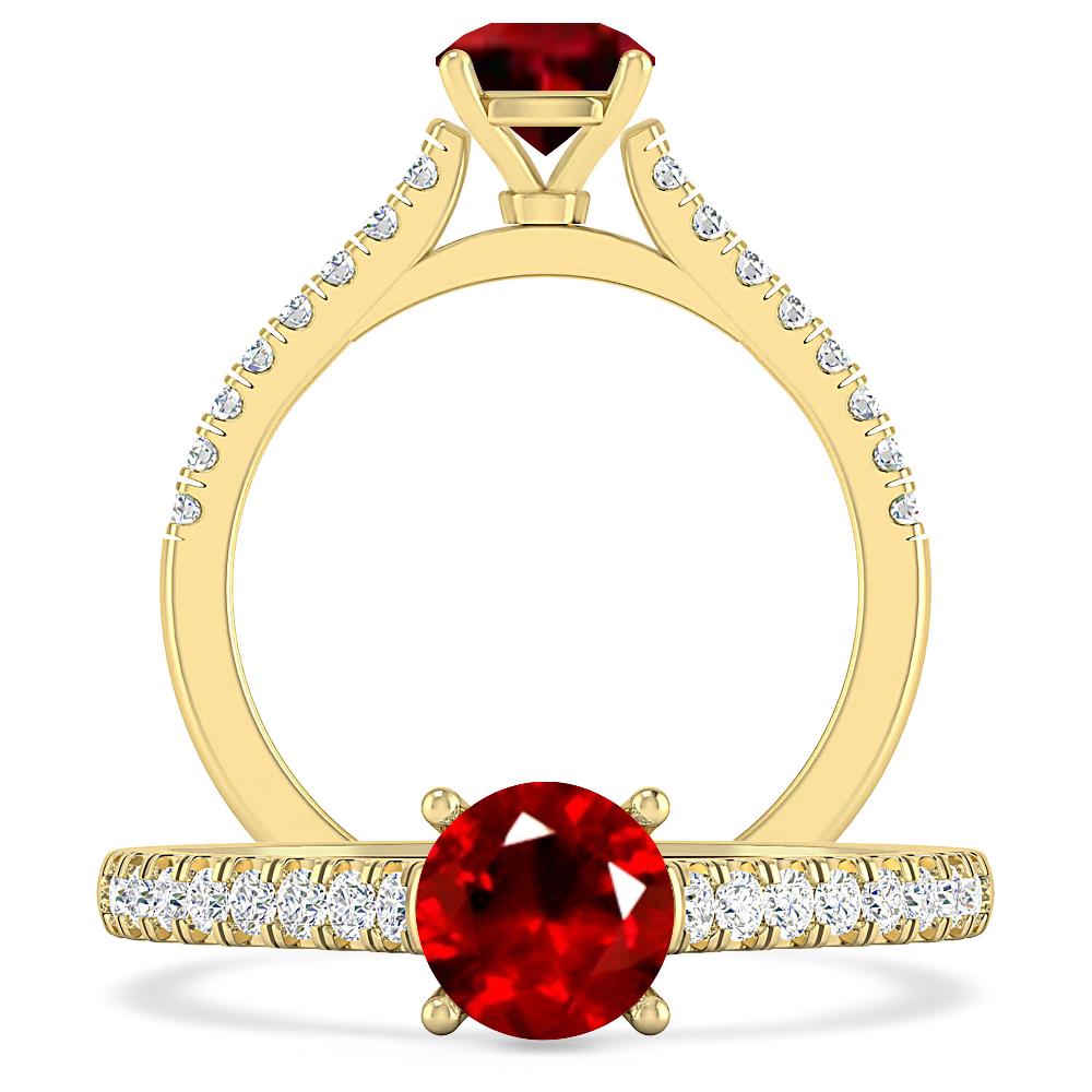 Yellow Gold - Ruby