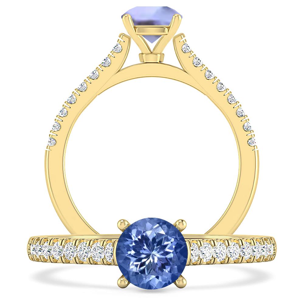 Yellow Gold - Tanzanite