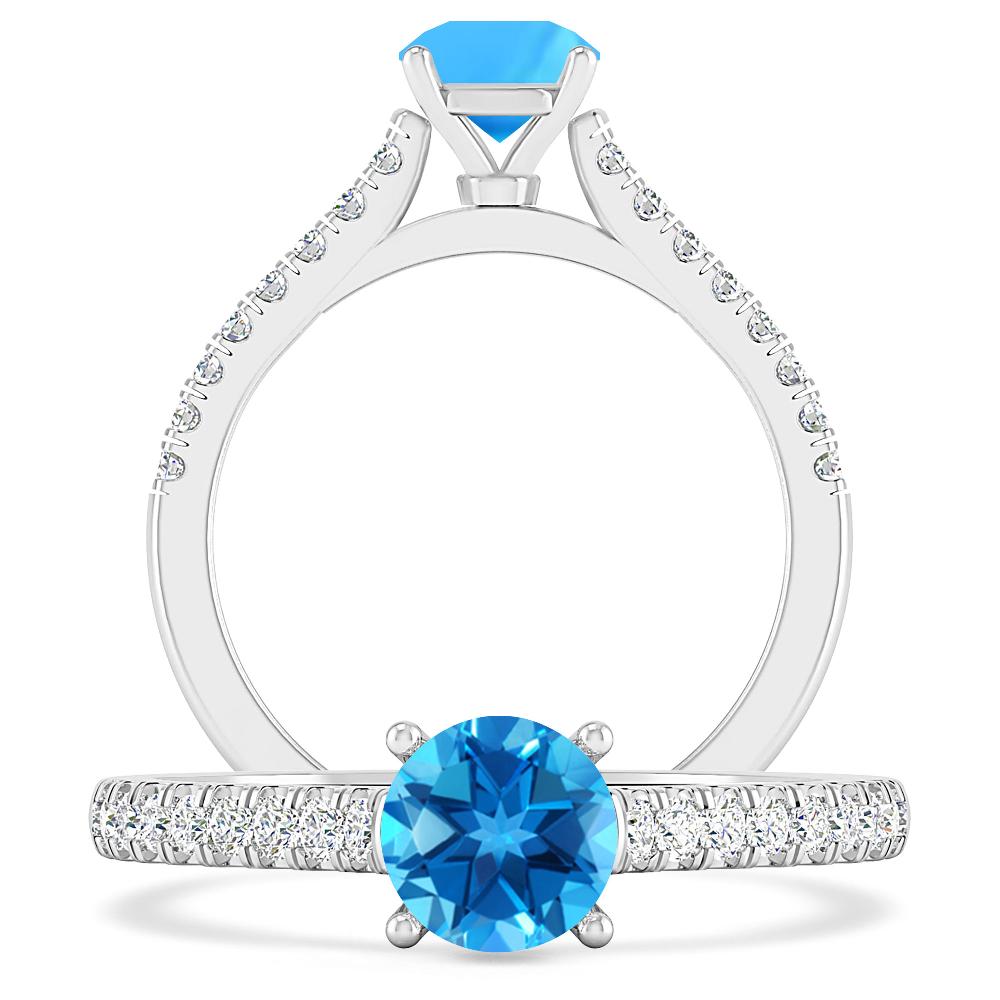 White Gold - Blue Topaz