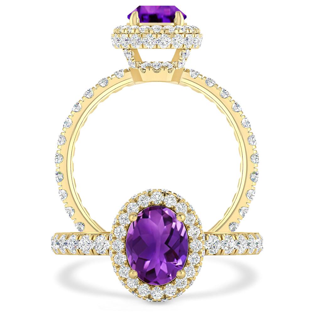 Yellow Gold - Amethyst
