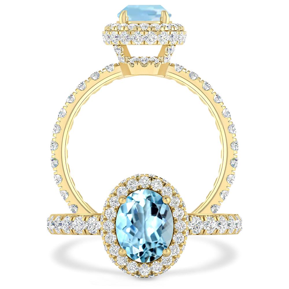 Yellow Gold - Aquamarine