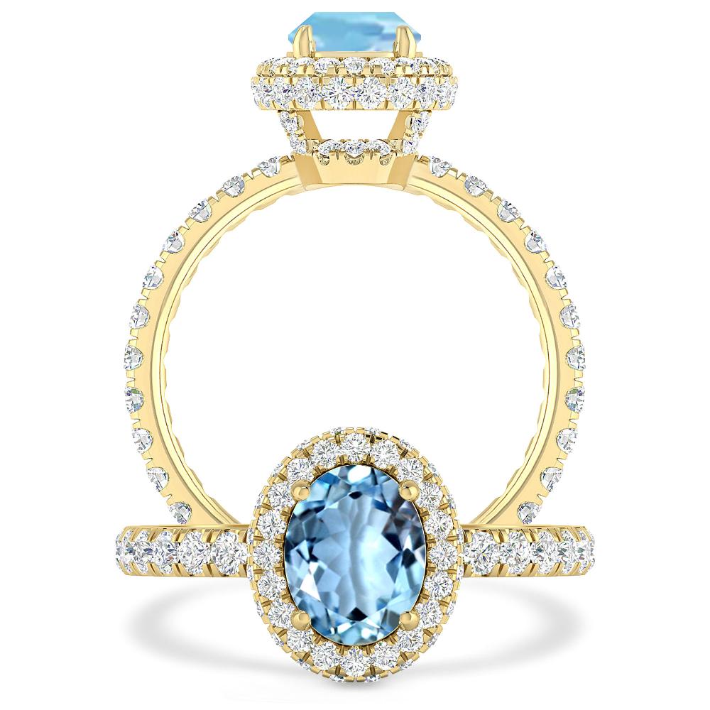 Yellow Gold - Aquamarine