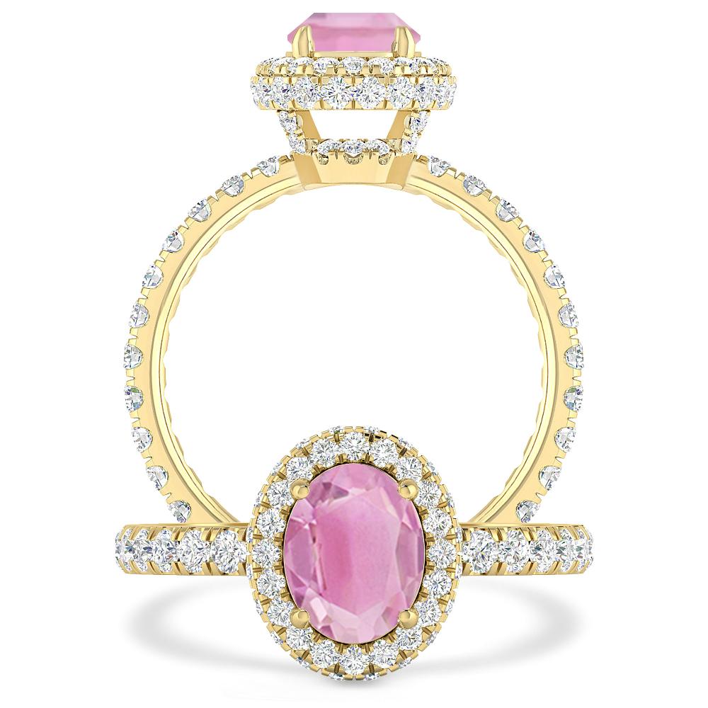 Yellow Gold - Pink Tourmaline