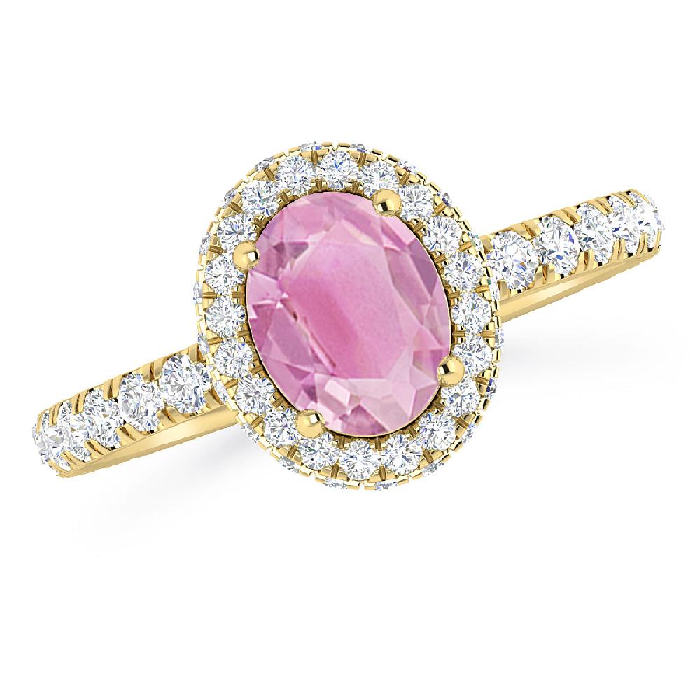Yellow Gold - Pink Tourmaline