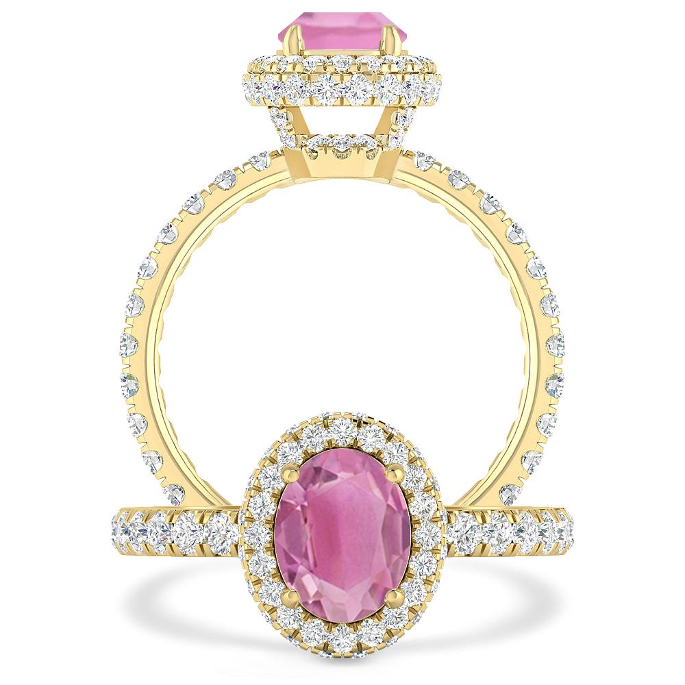 Yellow Gold - Pink Tourmaline