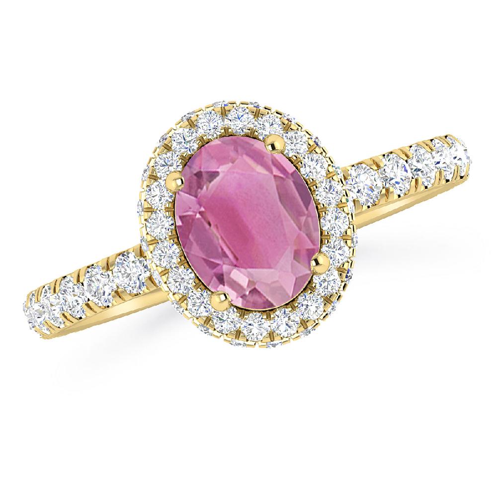 Yellow Gold - Pink Tourmaline