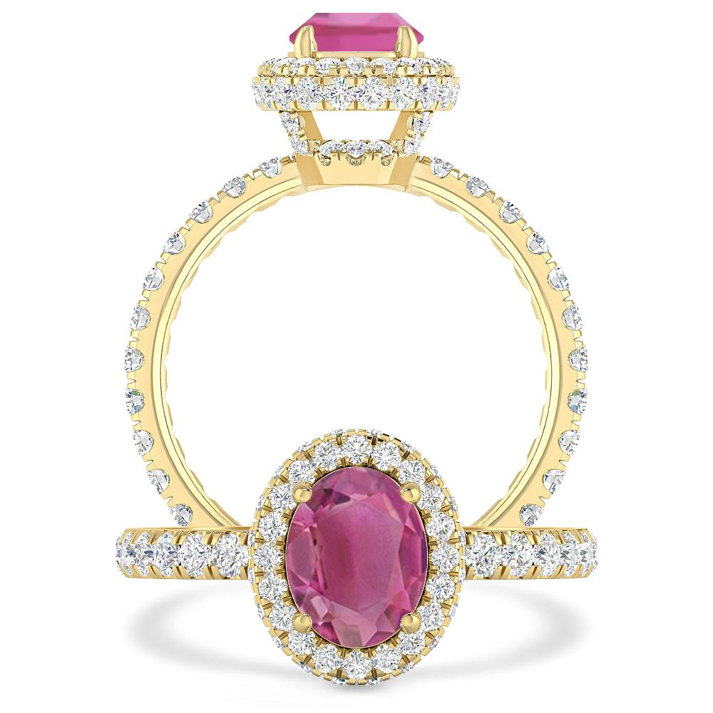 Yellow Gold - Pink Tourmaline