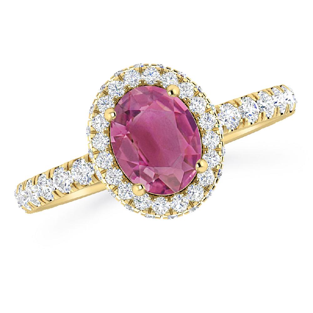 Yellow Gold - Pink Tourmaline