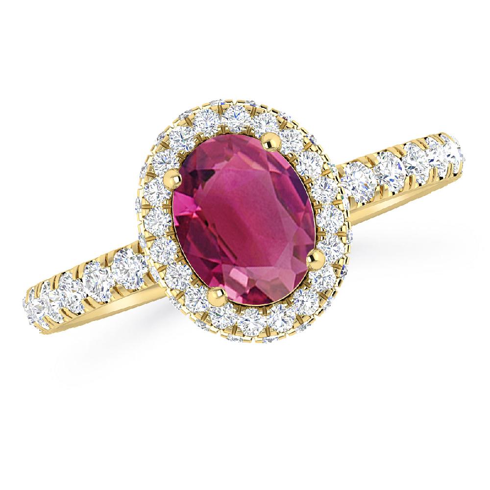 Yellow Gold - Pink Tourmaline