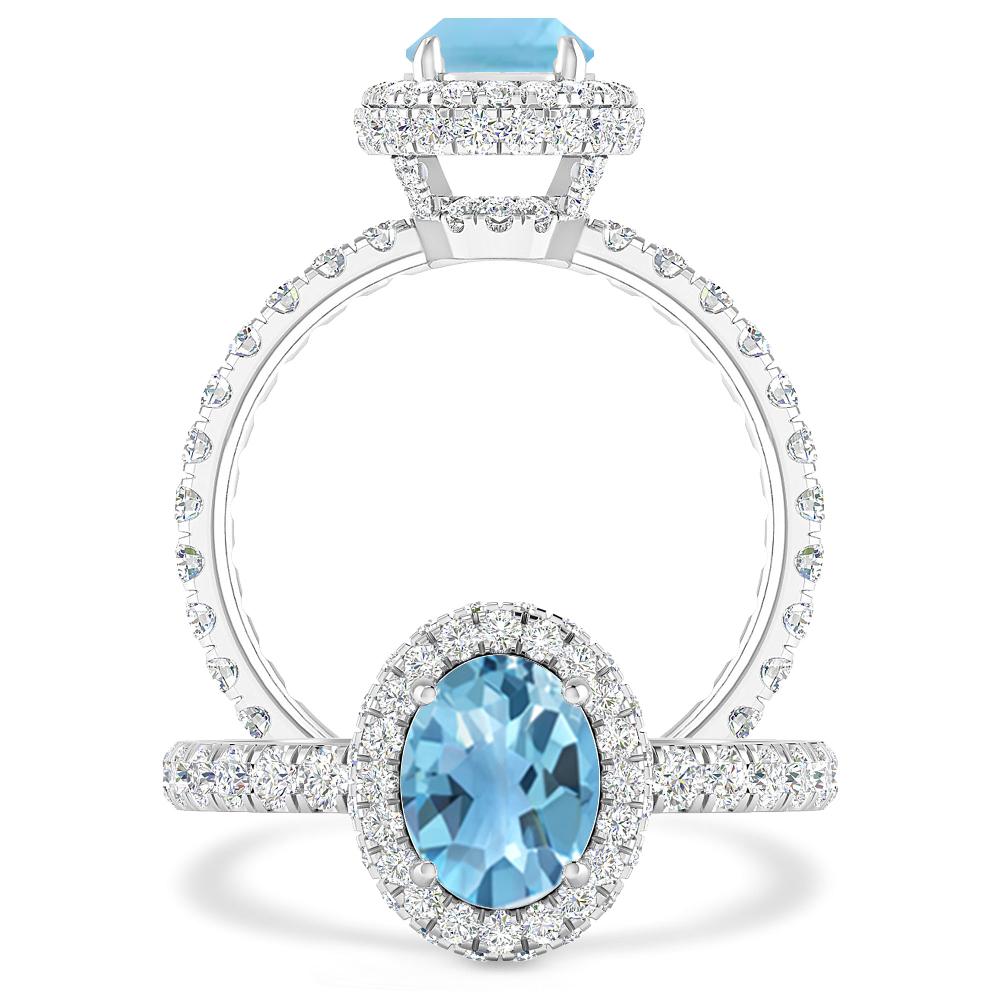 White Gold - Blue Topaz