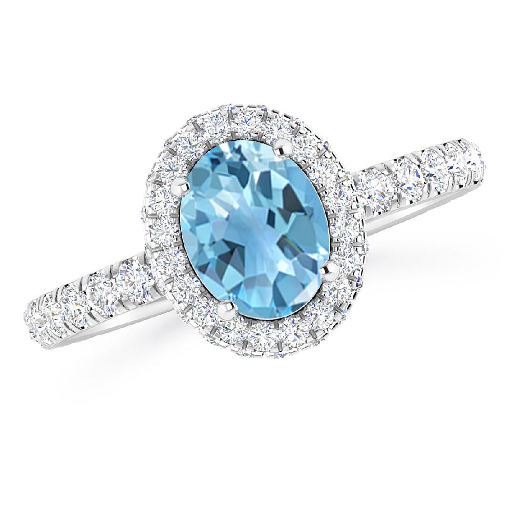White Gold - Blue Topaz