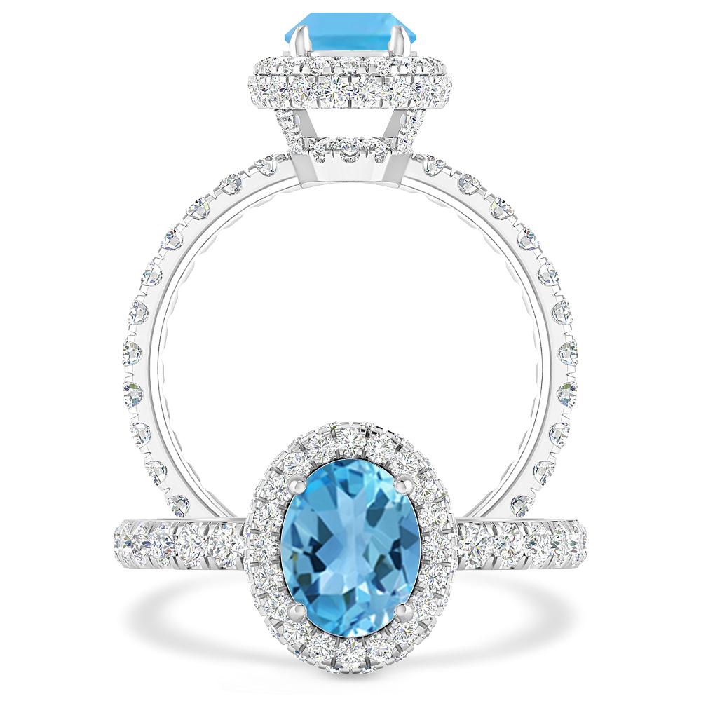 White Gold - Blue Topaz