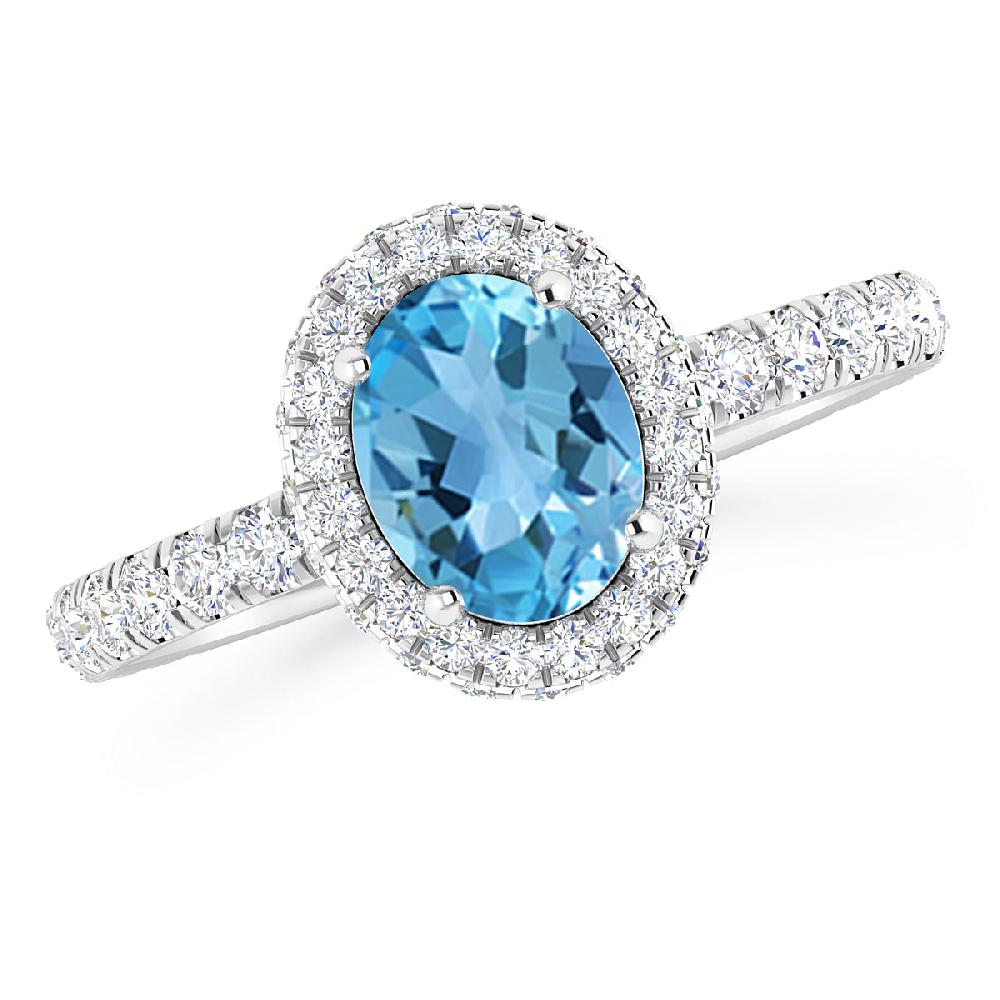 White Gold - Blue Topaz