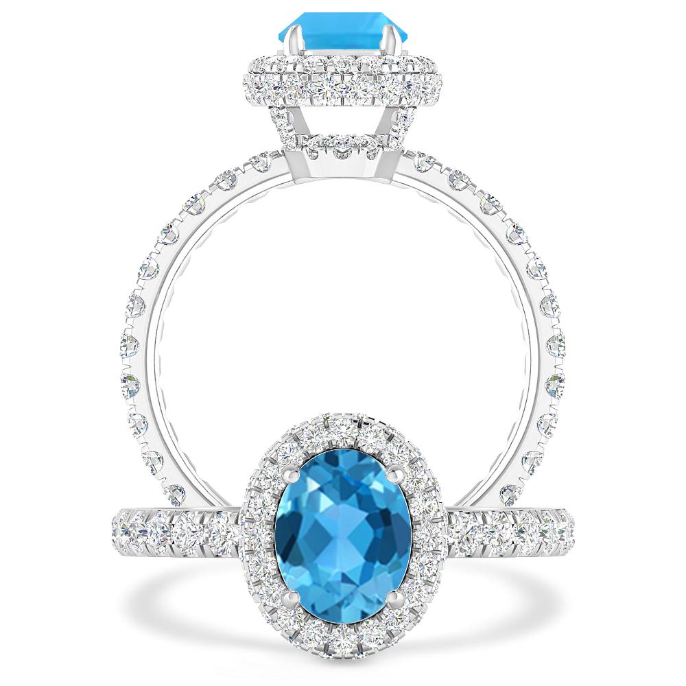 White Gold - Blue Topaz