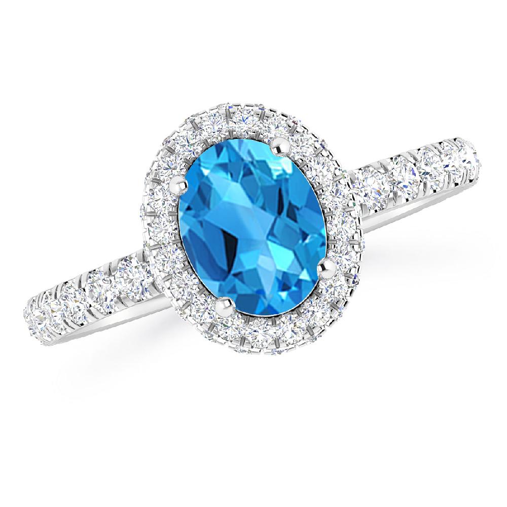 White Gold - Blue Topaz