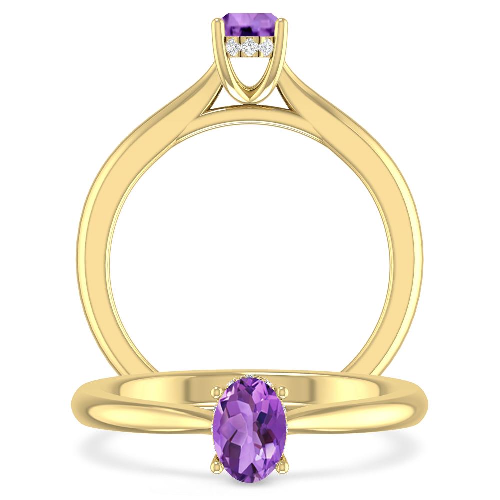 Yellow Gold - Amethyst