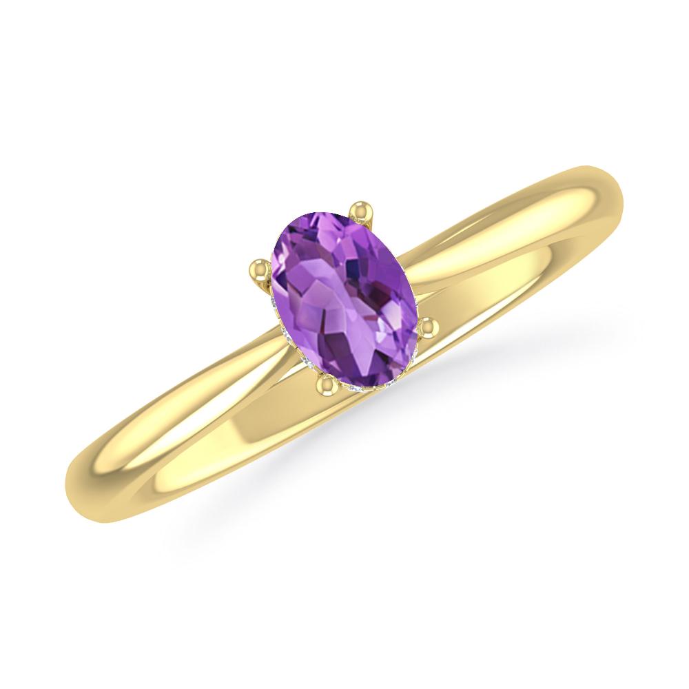 Yellow Gold - Amethyst