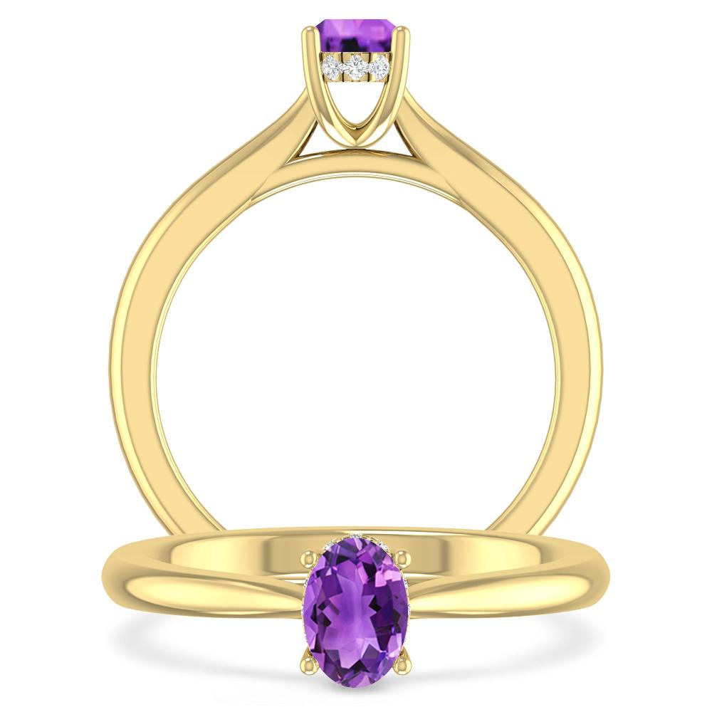Yellow Gold - Amethyst