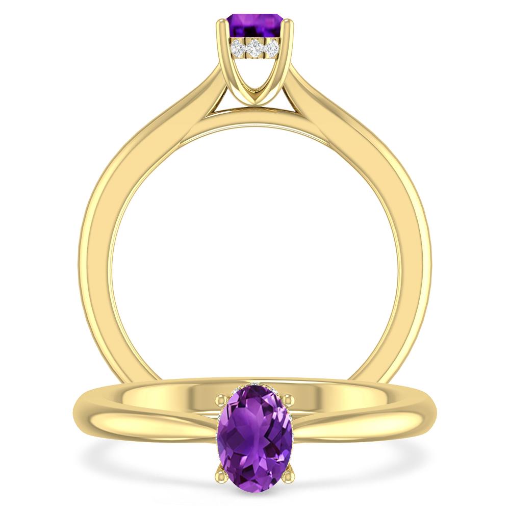 Yellow Gold - Amethyst