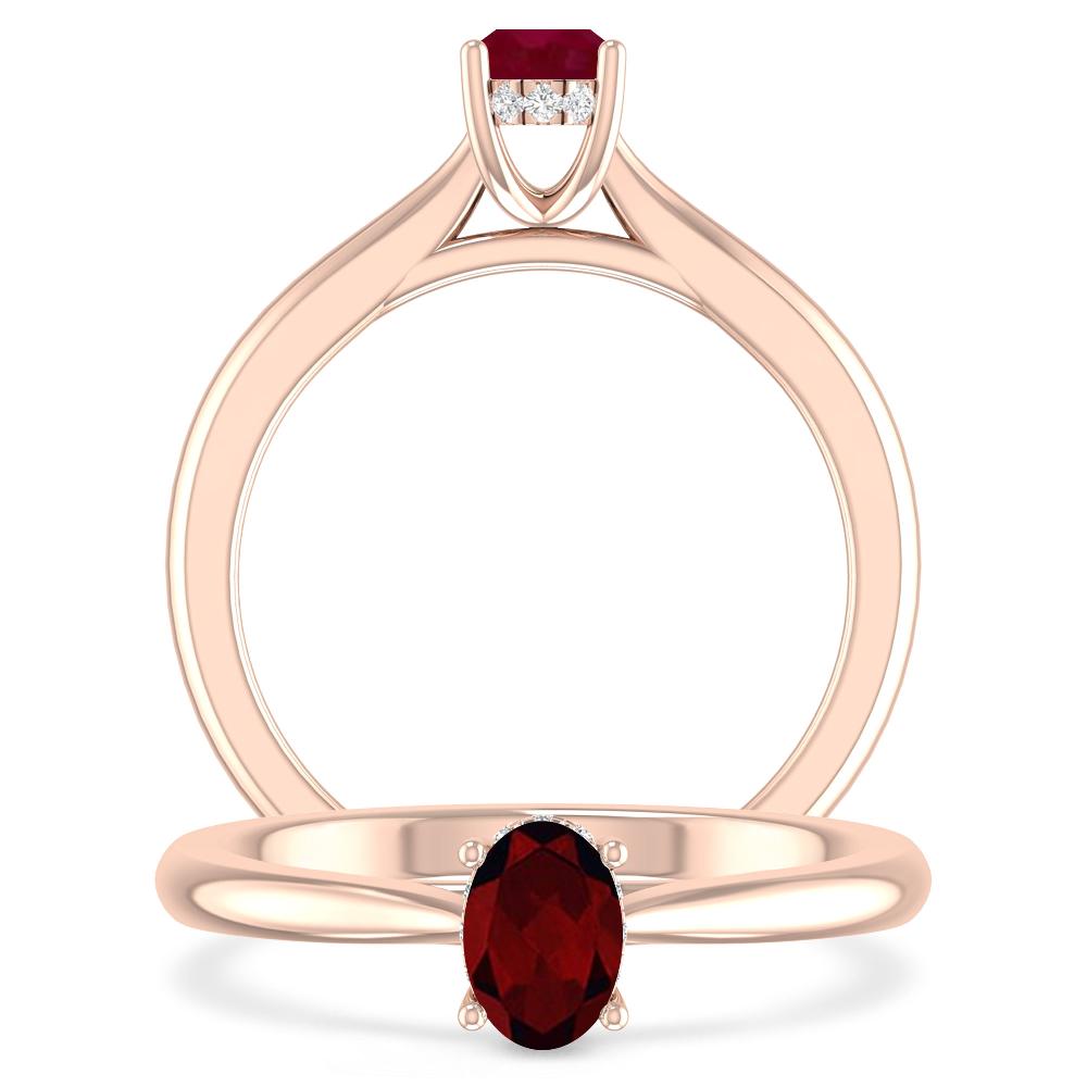 Rose Gold - Garnet