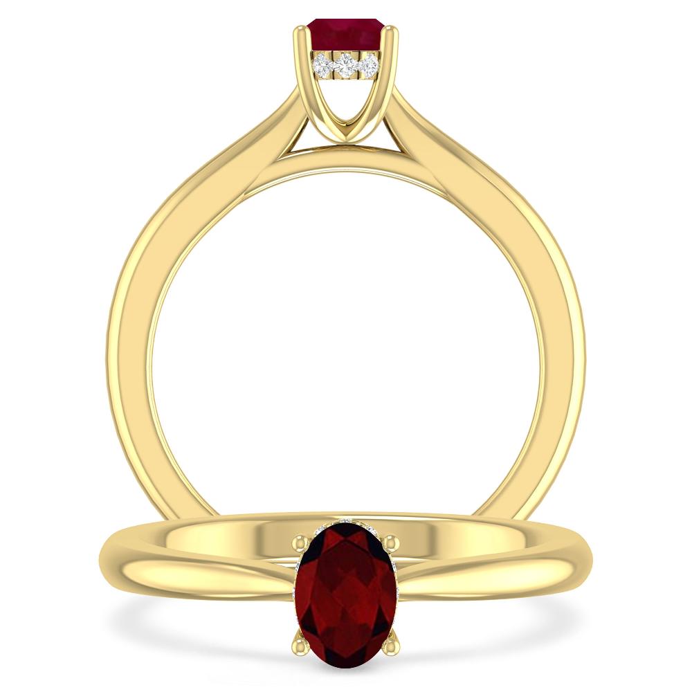Yellow Gold - Garnet