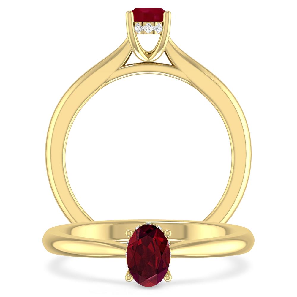 Yellow Gold - Garnet