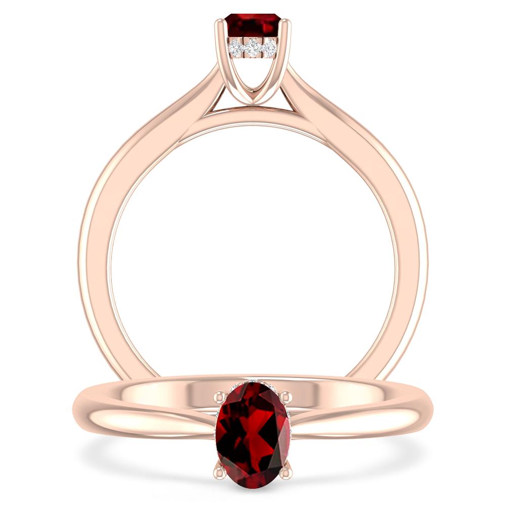 Rose Gold - Garnet