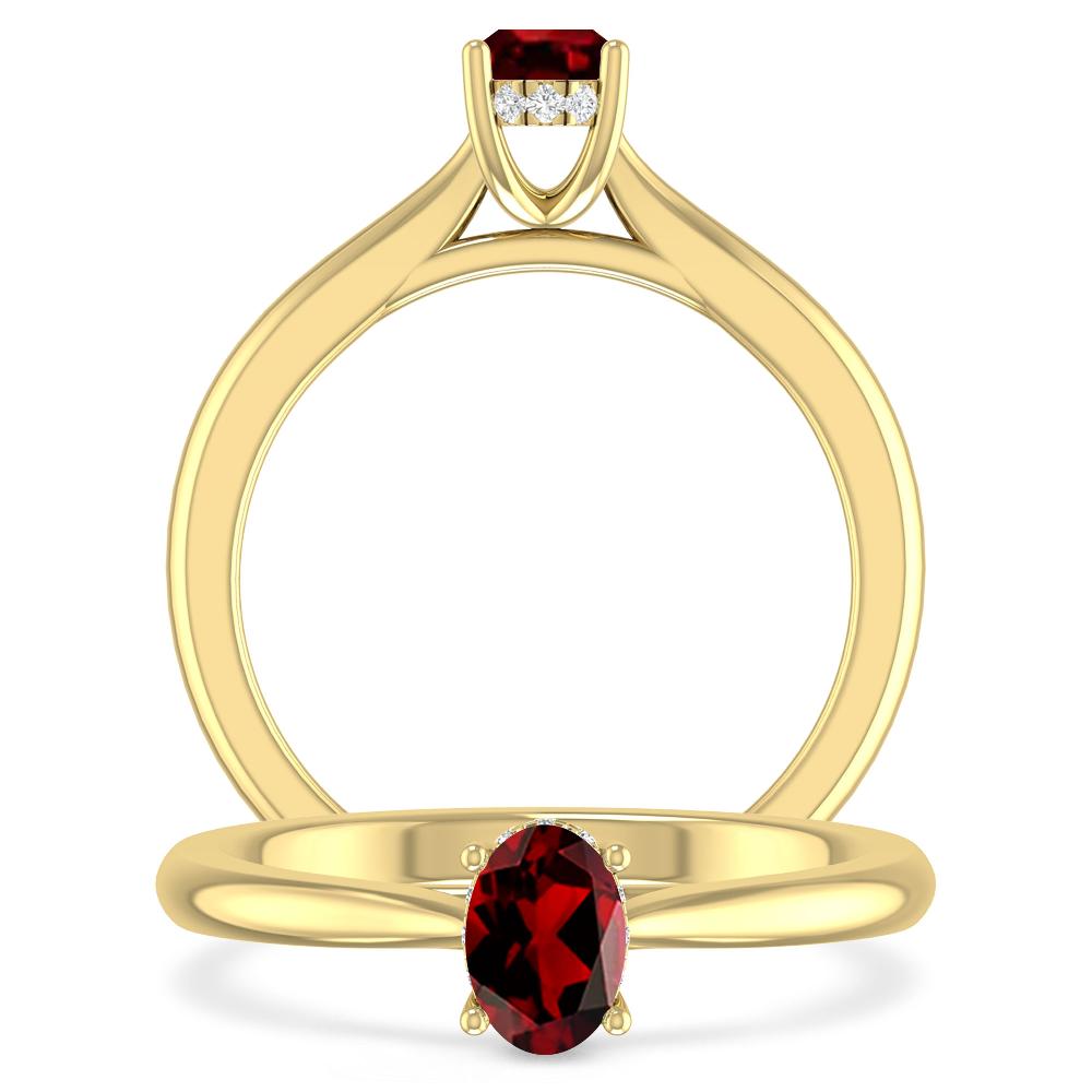 Yellow Gold - Garnet