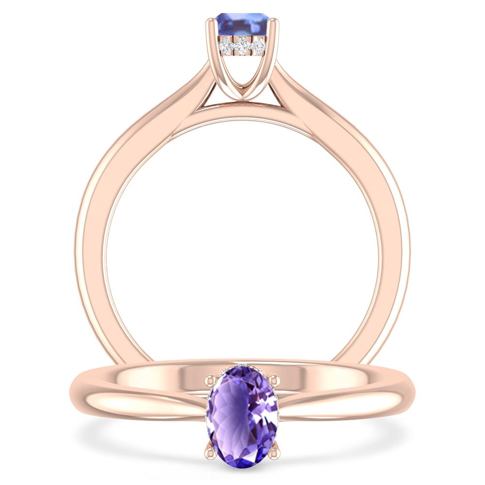 Rose Gold - Tanzanite
